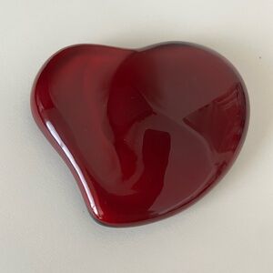 Tiffany & Co. Signed Elsa Peretti Glass Heart Paperweight